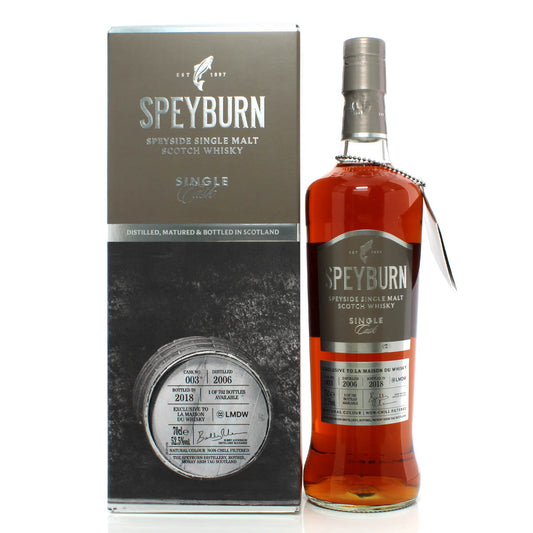 Speyburn Distilled 2006 12 Year Old Single Cask Bottled 2018 Speyside Single Malt Scotch Whisky ABV 52.50% Vol 70cl / 700ml