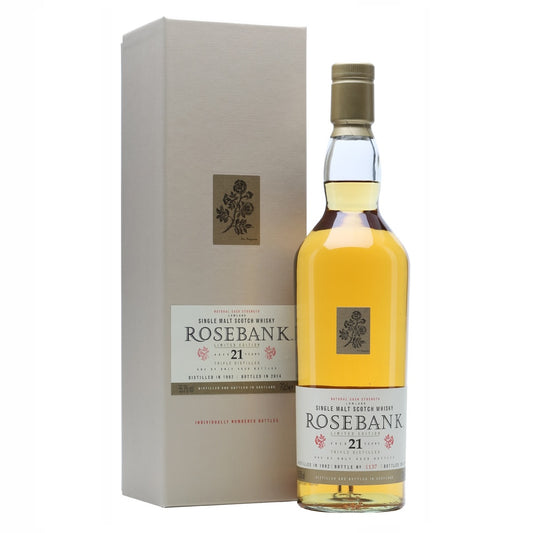 Rosebank 21 Year Old Distilled in 1992 Bottled in 2014 Limited Edition Triple Distilled Diageo Special Release Lowland Single Malt Scotch Whisky ABV 55.3% Vol 70cl / 700ml