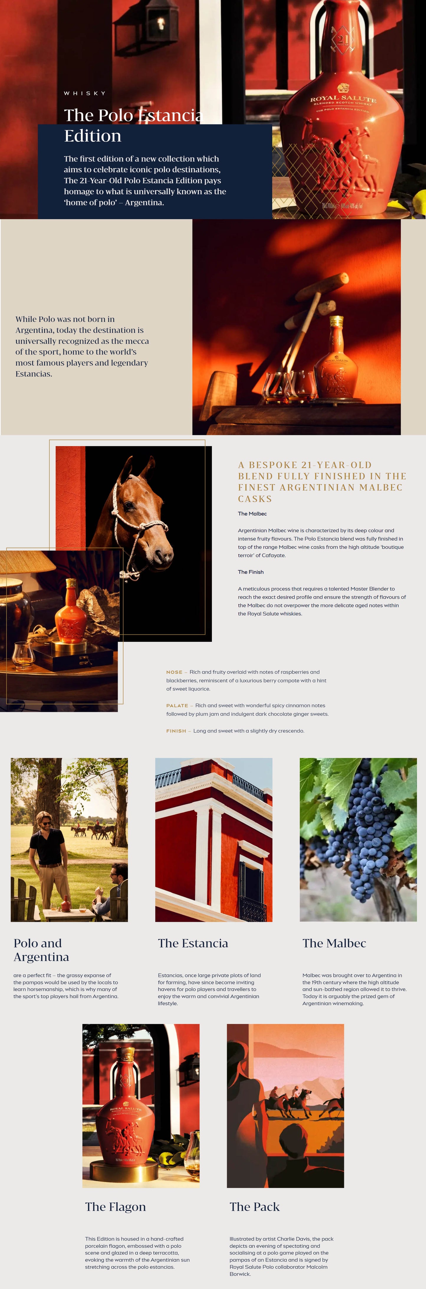 Royal Salute 21 Year The Polo Estancia Edition Blended Scotch Whisky ABV 40% Vol 700ml / 70cl