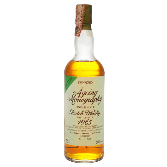 Springbank 1965 23 Years Samaroli – Ageing Monography - The Whisky Shop Singapore