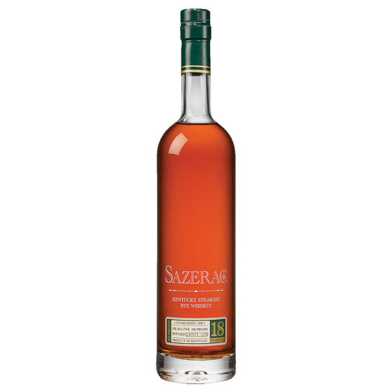 Sazerac Rye 18 Year Bottled 2021 90 Proof Kentucky Straight Rye Whisky ABV 45% 750ml