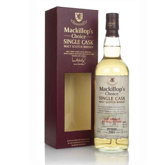 Speyburn 2001 20 Year Old Mackillop's Choice Series #701503 ABV 48.1% 70CL