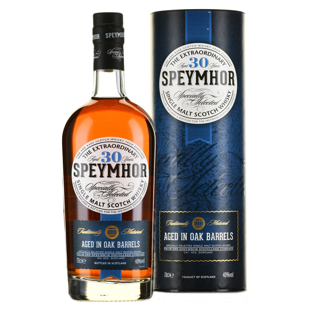 SpeyMhor The Extraordinary 30 Year Old Aged In Oak Barrels Highland Single Malt Scotch Whisky ABV 40% Vol 70cl / 700ml (With Gift Box)