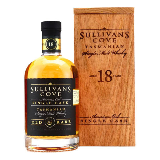 Sullivans Cove Tasmanian 18 Years Old & Rare American Oak Single Cask 700ml ABV 48%