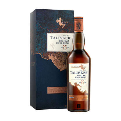 Talisker 25 Year Old Isle of Skye Single Malt Scotch Whisky Vol ABV 45.8% Vol 700ml / 70cl (With Gift Box)