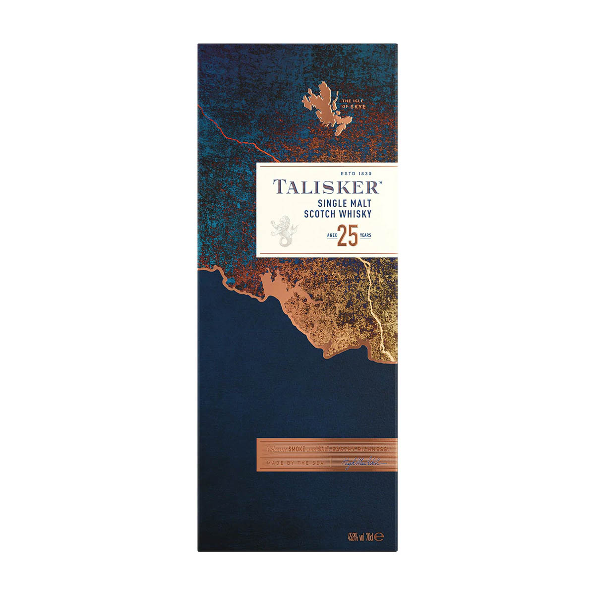 Talisker 25 Year Old Isle of Skye Single Malt Scotch Whisky Vol ABV 45.8% Vol 700ml / 70cl (With Gift Box)