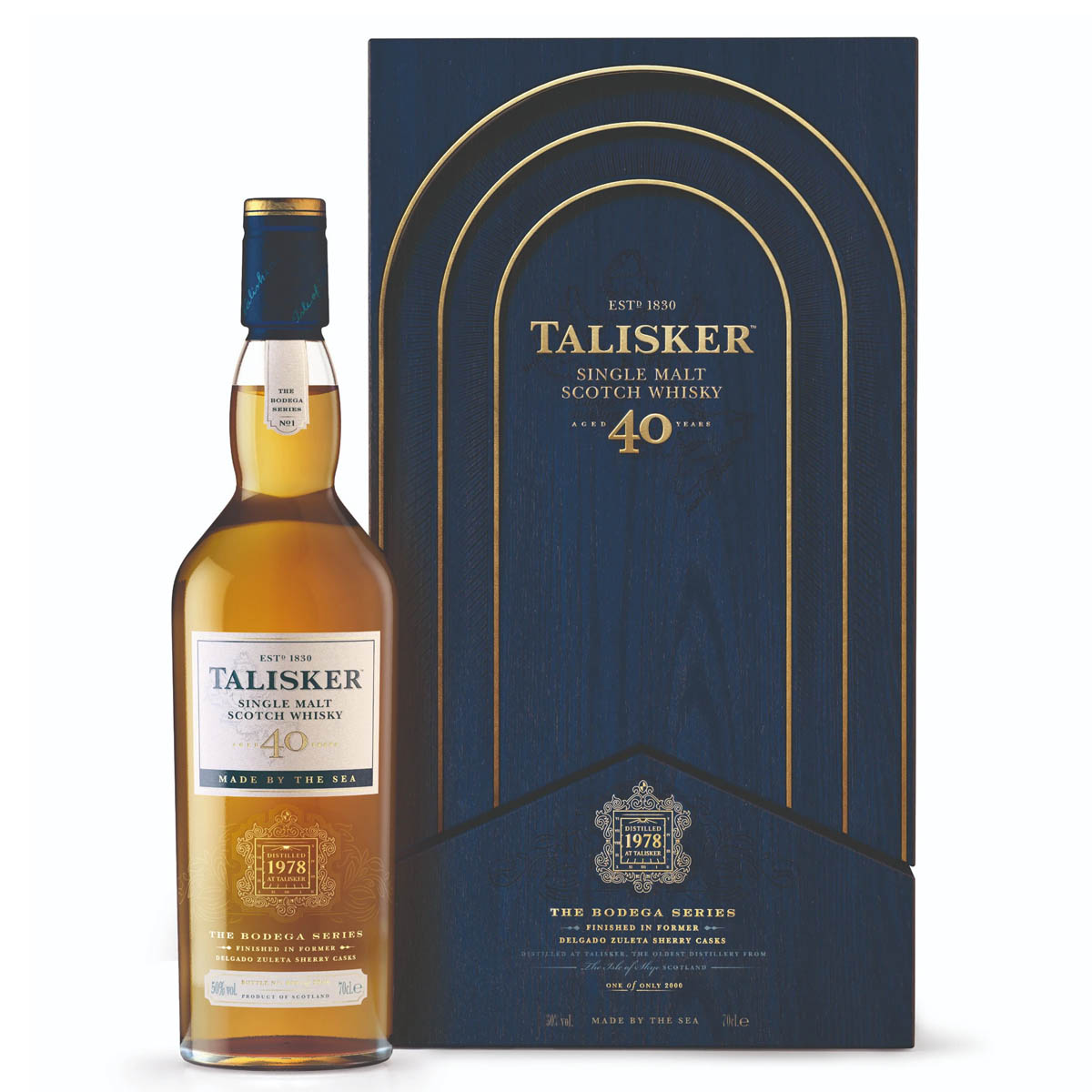 Talisker Bodega 40 Year Old, Bodega Series, Isle of Skye Single Malt Scotch Whisky ABV 50.00% Vol 700ml / 70cl