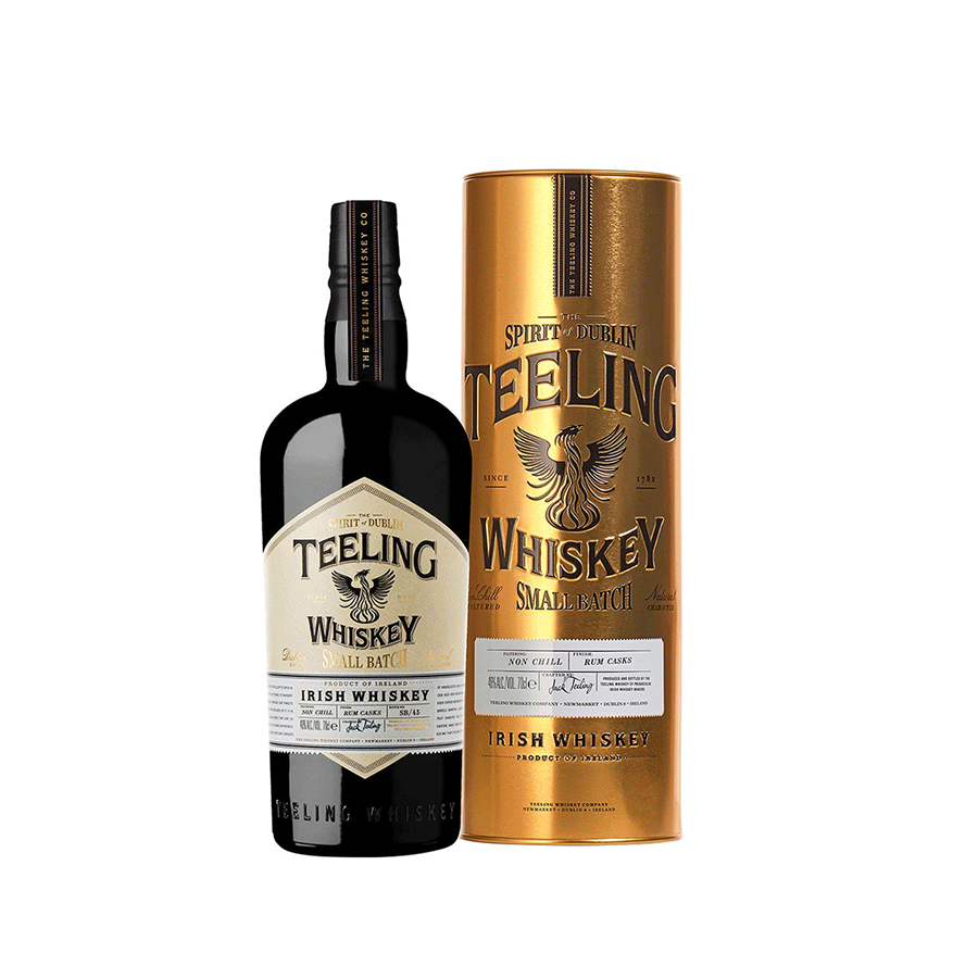 Teeling Small Batch Irish Whiskey With Golden Tin Tube ABV 46% 70cl
