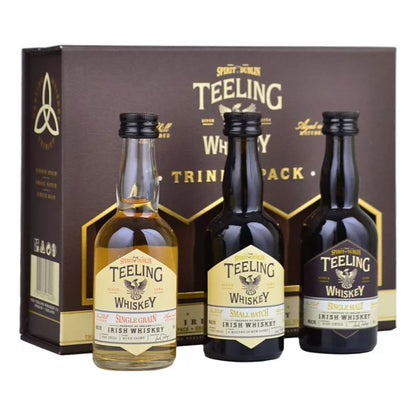Teeling Trinity Mini (Single Grain / Single Malt / Small Batch) Irish Whiskey Gift Set ABV 46% 3x50ml