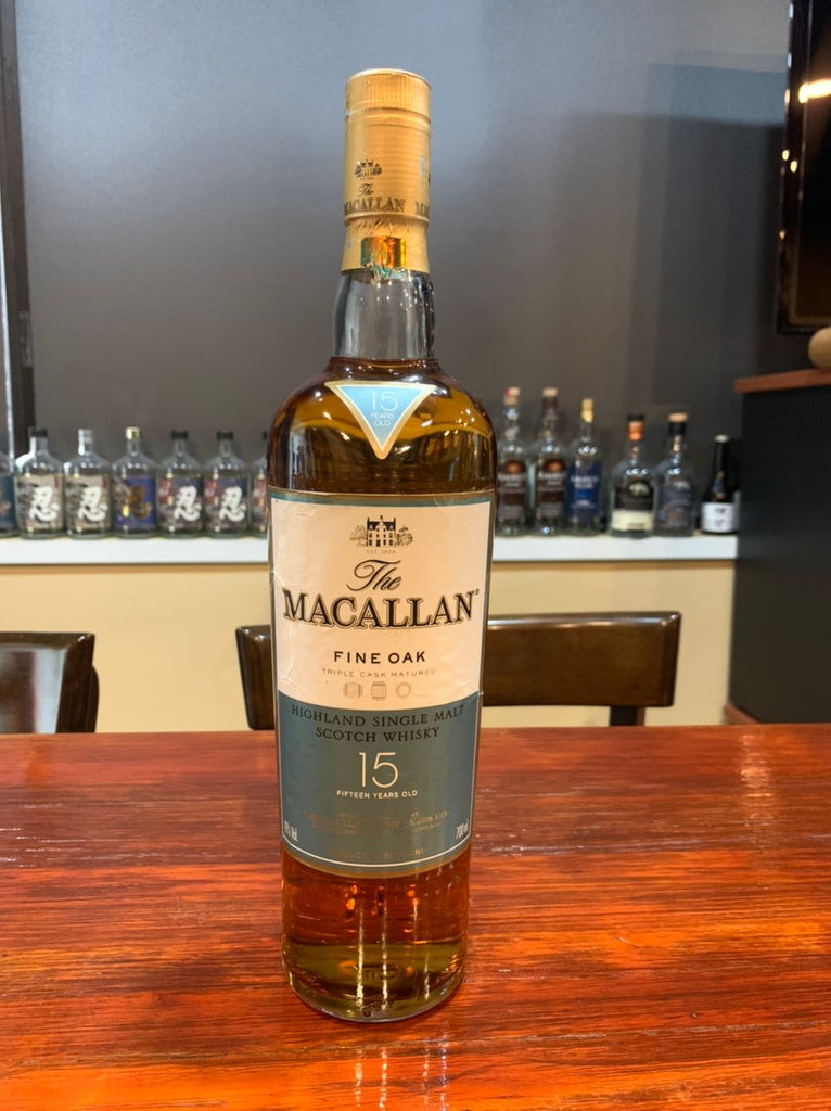 Macallan 15 Years Fine Oak 700ml No Box (Discontinued - Label is not in good condition) - The Whisky Shop Singapore