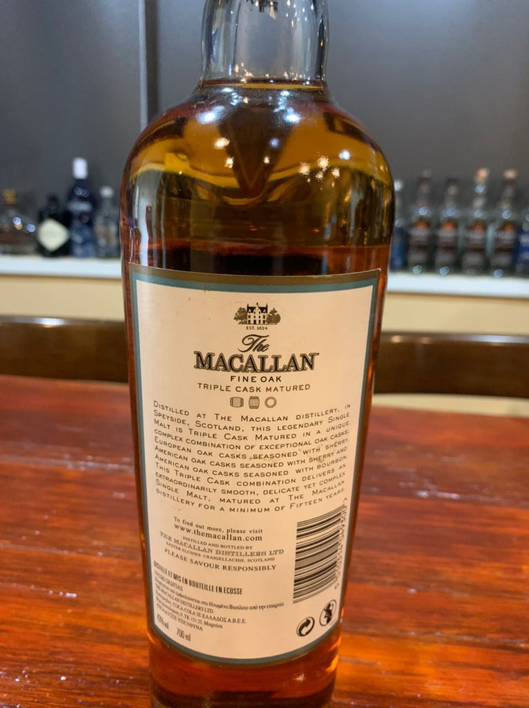 Macallan 17 Year Old Fine Oak ABV 40% 700ml (Discontinued - No Box, Label Tarnish)