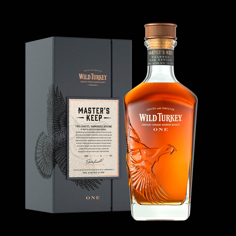 Wild Turkey Master's Keep 7.0 ONE Toasted Oak Finish (Bottled In 2021) Kentucky Straight Bourbon Whiskey 101 Proof ABV 50.5% Vol 750ml / 75cl