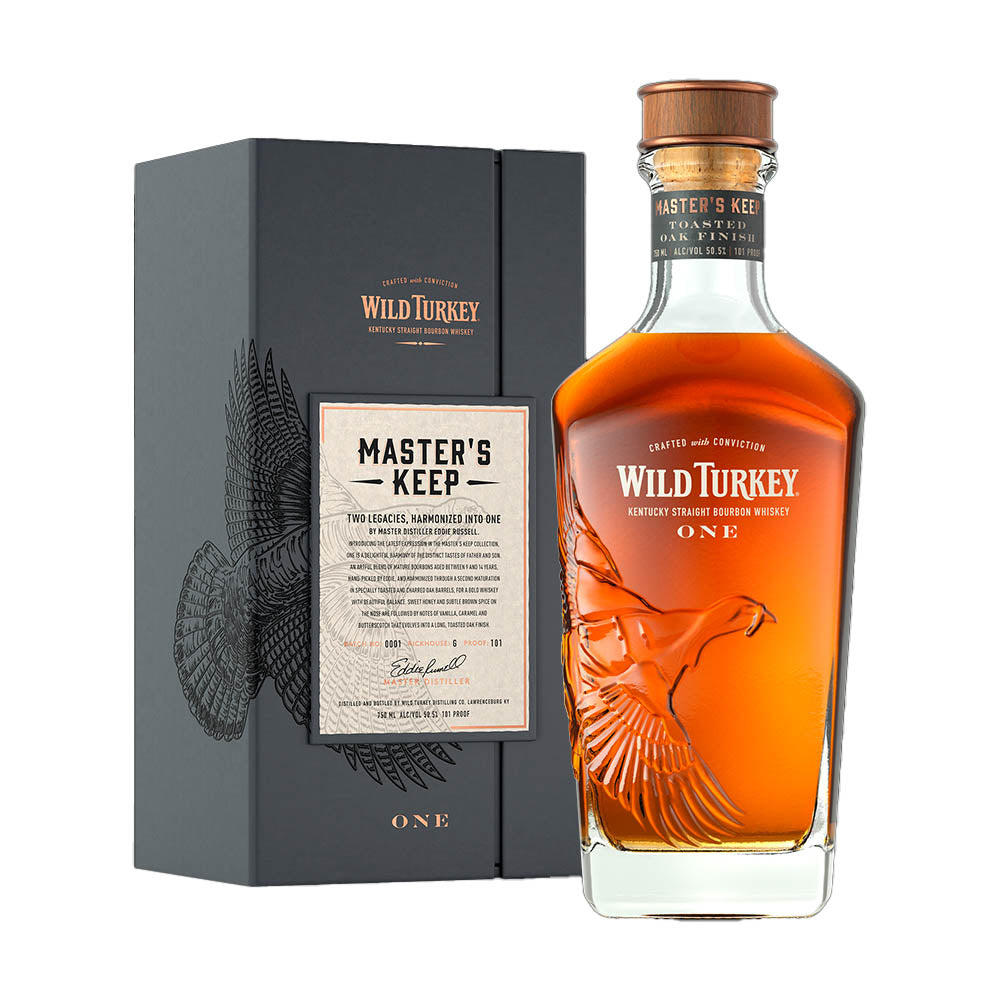 Wild Turkey Master's Keep 7.0 ONE Toasted Oak Finish (Bottled In 2021) Kentucky Straight Bourbon Whiskey 101 Proof ABV 50.5% Vol 750ml / 75cl