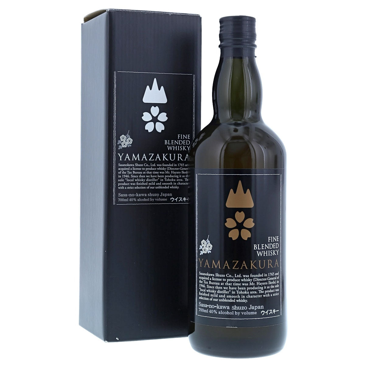 Yamazakura Fine Blended Whisky Sasa-no-kawa shuzo Japan ABV 40% Vol 70cl / 700ml