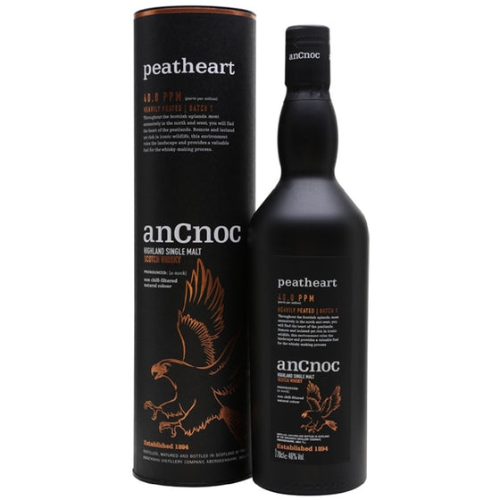 AnCnoc Peatheart Highland Single Malt Scotch Whisky 700ml