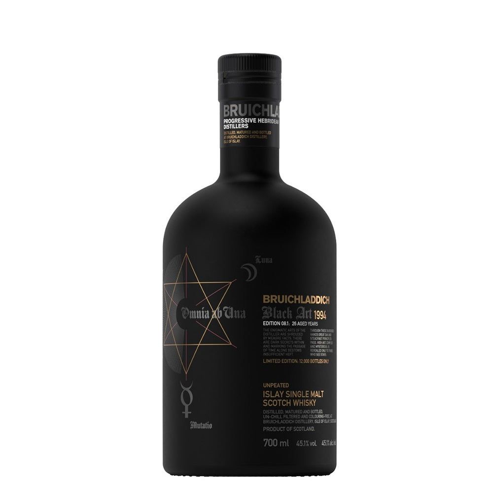 Bruichladdich 1994 26 Year Old Black Art Edition 8.1 Unpeated Islay Single Malt Scotch Whisky ABV 45.1% Vol 700ml / 70cl with Gift Box