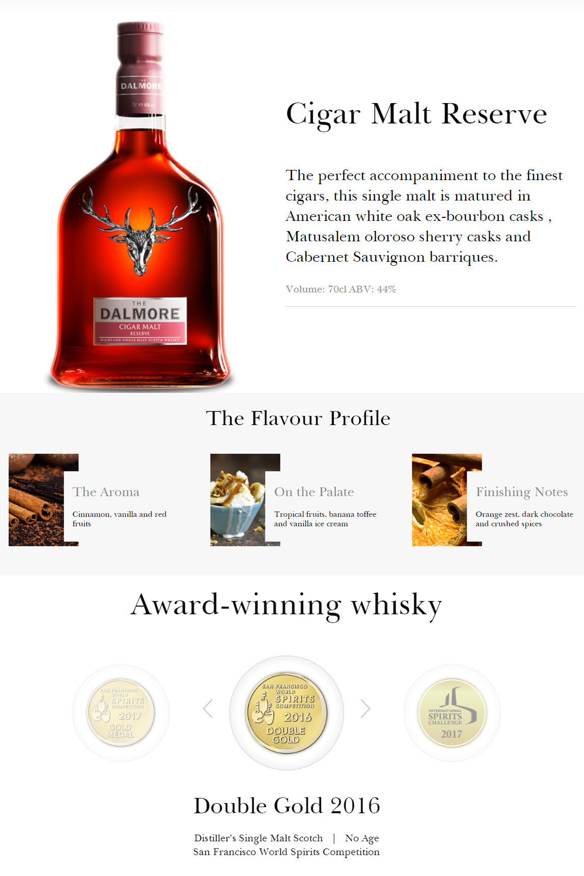 The Dalmore Cigar Malt Reserve Matured in American White Oak and