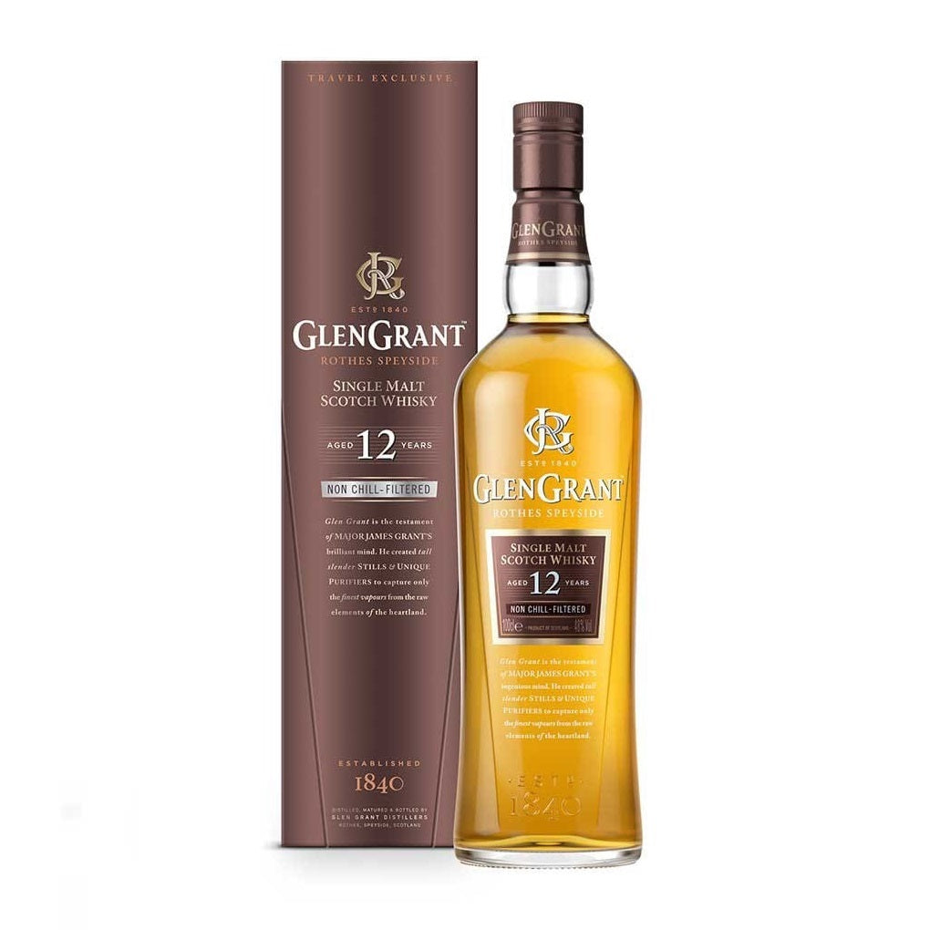 Glen Grant 12 Year Old Rothes Speyside Single Malt Scotch Whisky ABV 48% Vol 1000ml / 100cl / 1L