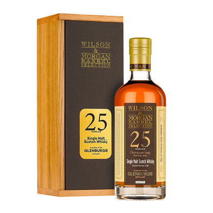Glenburgie Distillery Distilled 1995 Bottled 2020 25 Years Old Wilson & Morgan Barrel Selection Traditional Oak Single Malt Scotch Whisky ABV 51.4% Vol 70cl / 700ml (With Gift Box. FREE Whisky Connoisseur Glass)