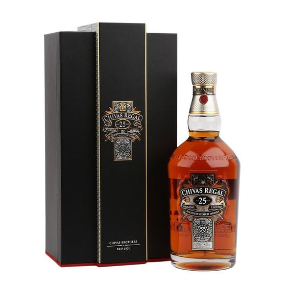 Chivas Regal 25 Year Old Blended Scotch Whisky 70cl with Gift Box