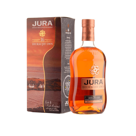 Jura 16 Year Old Diurachs' Own Rich & Full Bodied Island Single Malt Scotch Whisky ABV 40% Vol 1000ml / 100cl / 1 Litre