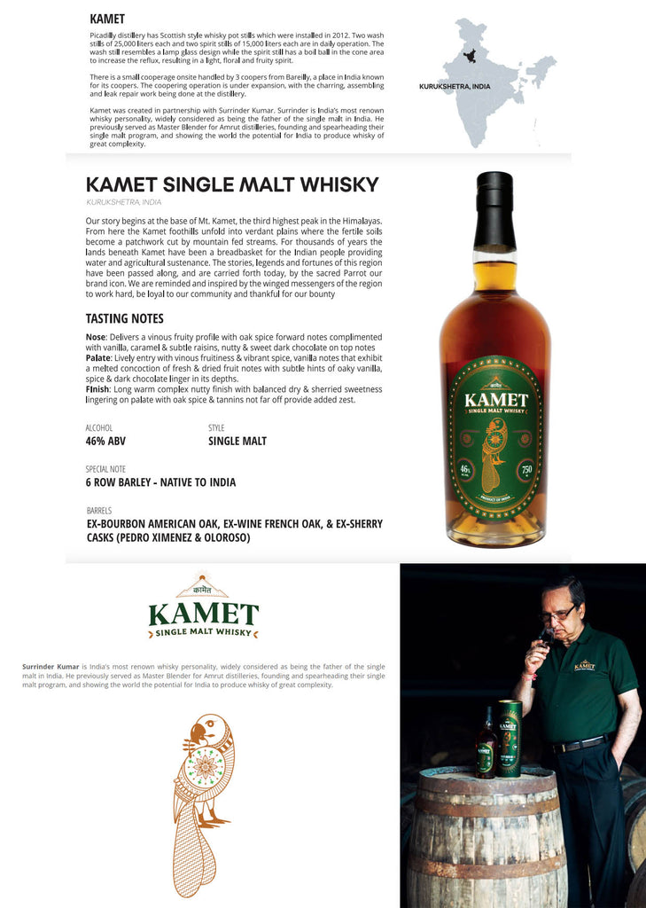 Kamet Single Malt Whisky 700ml ABV 46%
