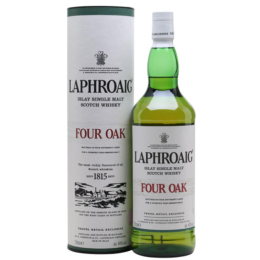 Laphroaig Four Oak Islay Single Malt Scotch Whisky ABV 40% Vol 100cl / 1000ml / 1L (With Gift Box)