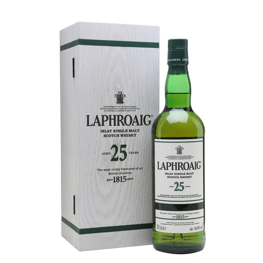 Laphroaig 25 Year Old 2016 Edition Cask Strength Islay Single Malt Scotch Whisky ABV 48.6% Vol 700ml / 70cl (With Gift Box)