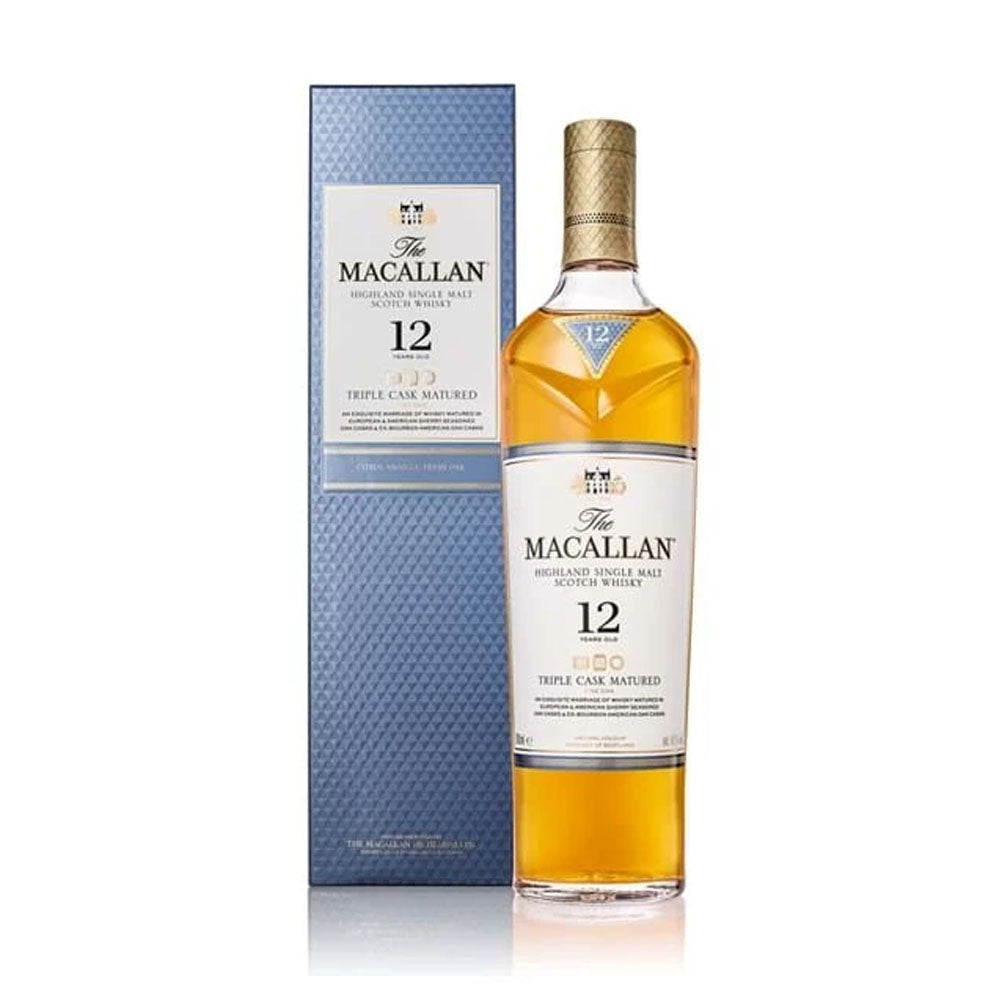Macallan 12 Year Old Triple Cask Matured ABV 40% 70cl with Gift Box