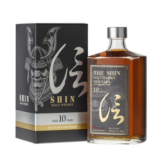 The Shin Malt Whisky 10 Years Old Mizunara Japanese Oak Finish Product of Japan ABV 48% Vol 750ml / 75cl (With Gift Box)