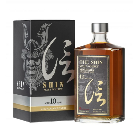 Shin Malt Whisky 10 Years Old Mizunara Japanese Oak Finish ABV 48% 75cl with Gift Box