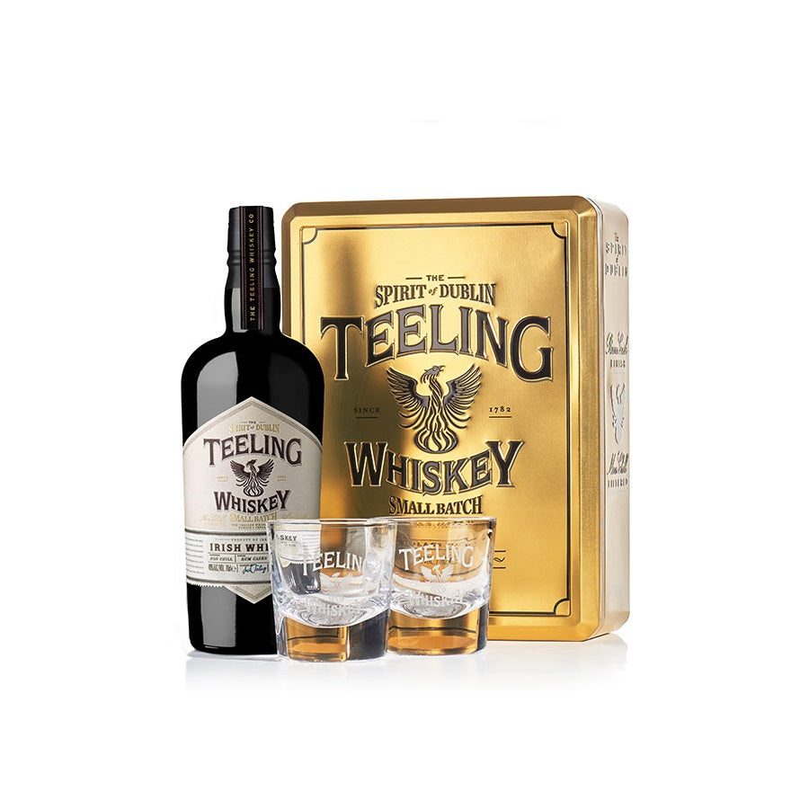 Teeling Small Batch Irish Whiskey Golden Gift Set With Glass ABV 46% 70cl