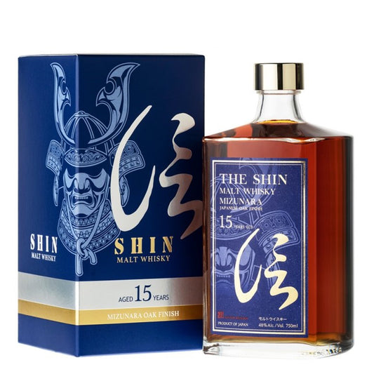 The Shin Malt Whisky Aged 15 Years Old Mizunara Japanese Oak Finish Product of Japan ABV 48% Vol 750ml / 75cl (With Gift Box)