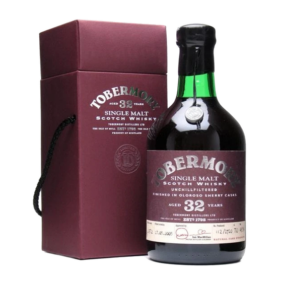 Tobermory 1972 32 Year Old Finished in Oloroso Sherry Cask / Red Label ABV 49.5% 70cl