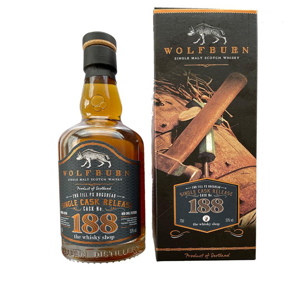 Wolfburn Single Cask Single Malt Scotch Whisky Cask 188 (Distilled 2013, Aged 8 Year) Bottled for The Whisky Shop Singapore Exclusive