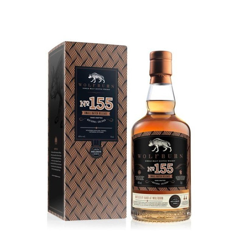Wolfburn Small Batch No. 155 Single Malt Scotch Whisky ABV 46% 70cl with Gift Box
