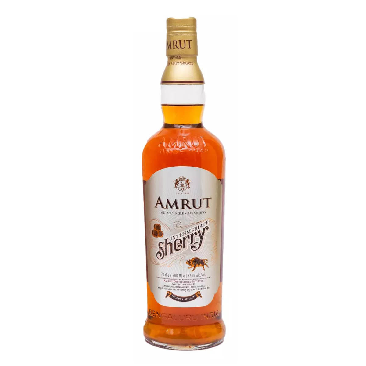 Amrut Intermediate Sherry Indian Single Malt Whisky ABV 57.1% 70cl / 700ml